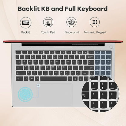 NIMO 15.6" IPS FHD-Gaming-Laptop, 6 Cores AMD Ryzen 5 6600H 32GB DDR5 RAM 1TB SSD (Beat i7-1165G7 up to 4.5GHz) 660M 6nm GPU-Computer with 100W Type-C Backlit Keyboard, Fingerprint