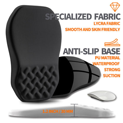 Armanza Ergonomic Slope Mouse Pad Wrist Support, Wrist Rest Mousepad for Carpal Tunnel Pain Relief with Massage Bulge and Slow Rebound Memory Foam (12x8 inch, Black)
