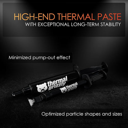 Thermal Grizzly - Duronaut - Enhanced Durability & High Performance Thermal Paste - for Maximum Conductivity While Overclocking CPU/GPU/PS4/PS5/Xbox with 12 Cleaning Wipes 6 Wet & 6 Dry (2g + Wipes)