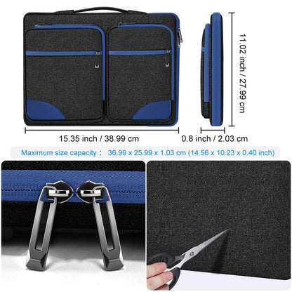 ZINZ 360 Protective Laptop Case 15" 15.6" 16" Sleeve, Water-Resistant Handbag with Straps Compatible with 16" MacBook Neo, MacBook Pro Air 16"/15", XPS 16" and Most 15" 15.6" 16" Notebooks,B01BL02