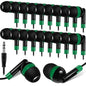Kanayu 100 Pack Wired Earbuds Bulk for Classroom, No Mic 3.5mm, Yellow