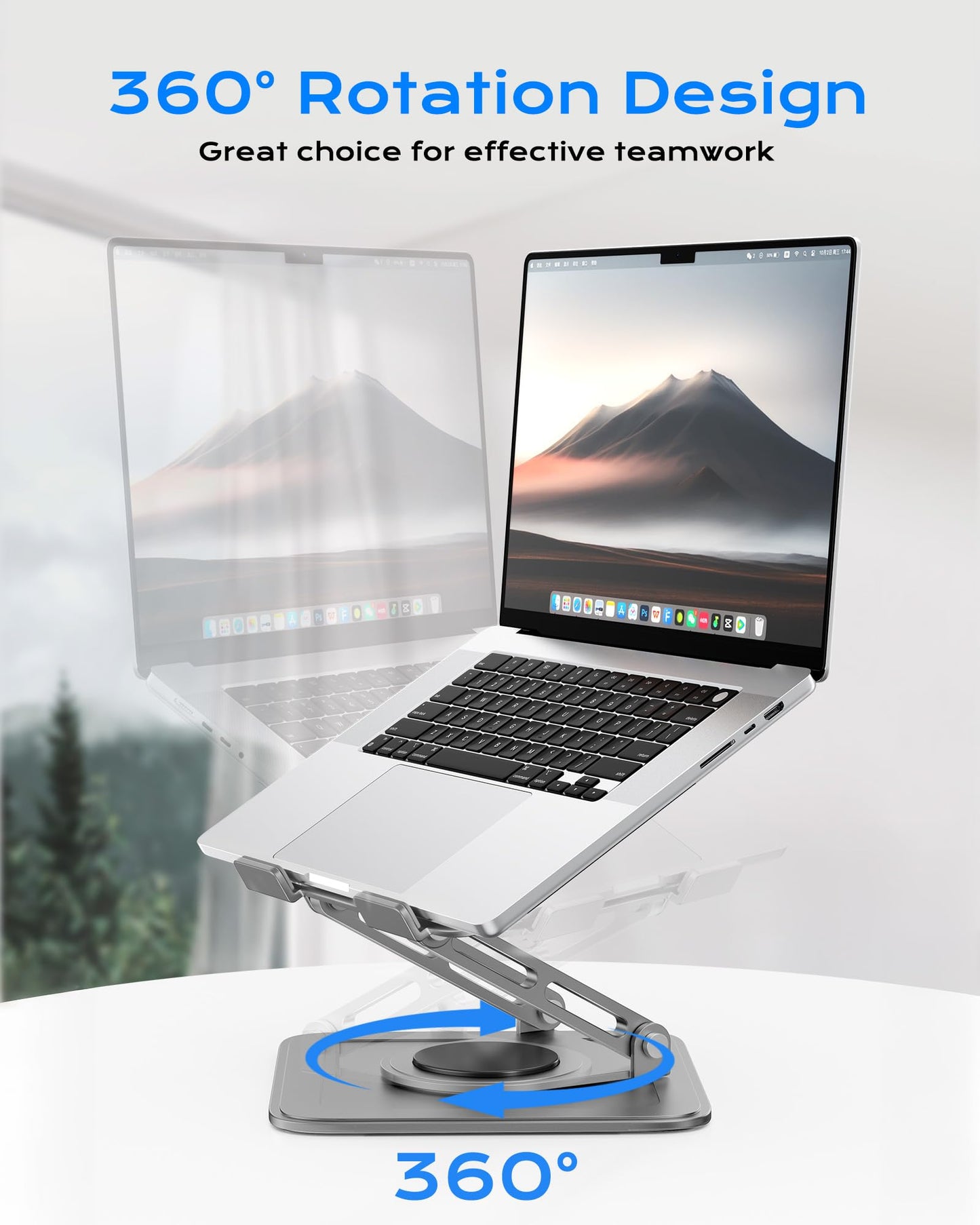 LOXP Adjustable Laptop Stand for Desk with 360 Base