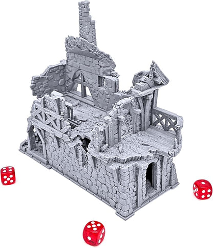 Ruined Port Merchant by Printable Scenery, 3D Printed Tabletop RPG Scenery and Wargame Terrain 28mm Miniatures