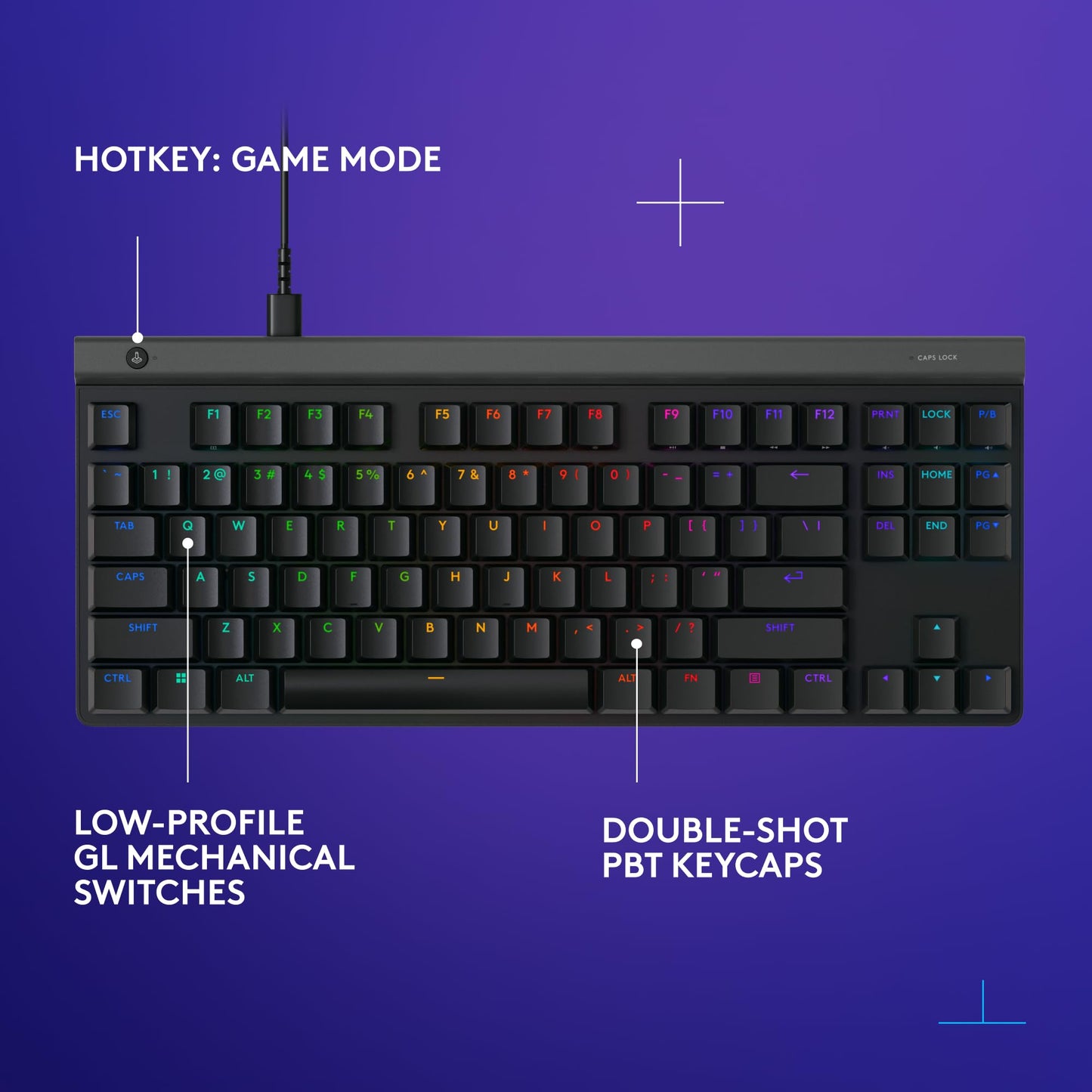 Logitech G515 TKL Gaming Keyboard (Tactile) - Black