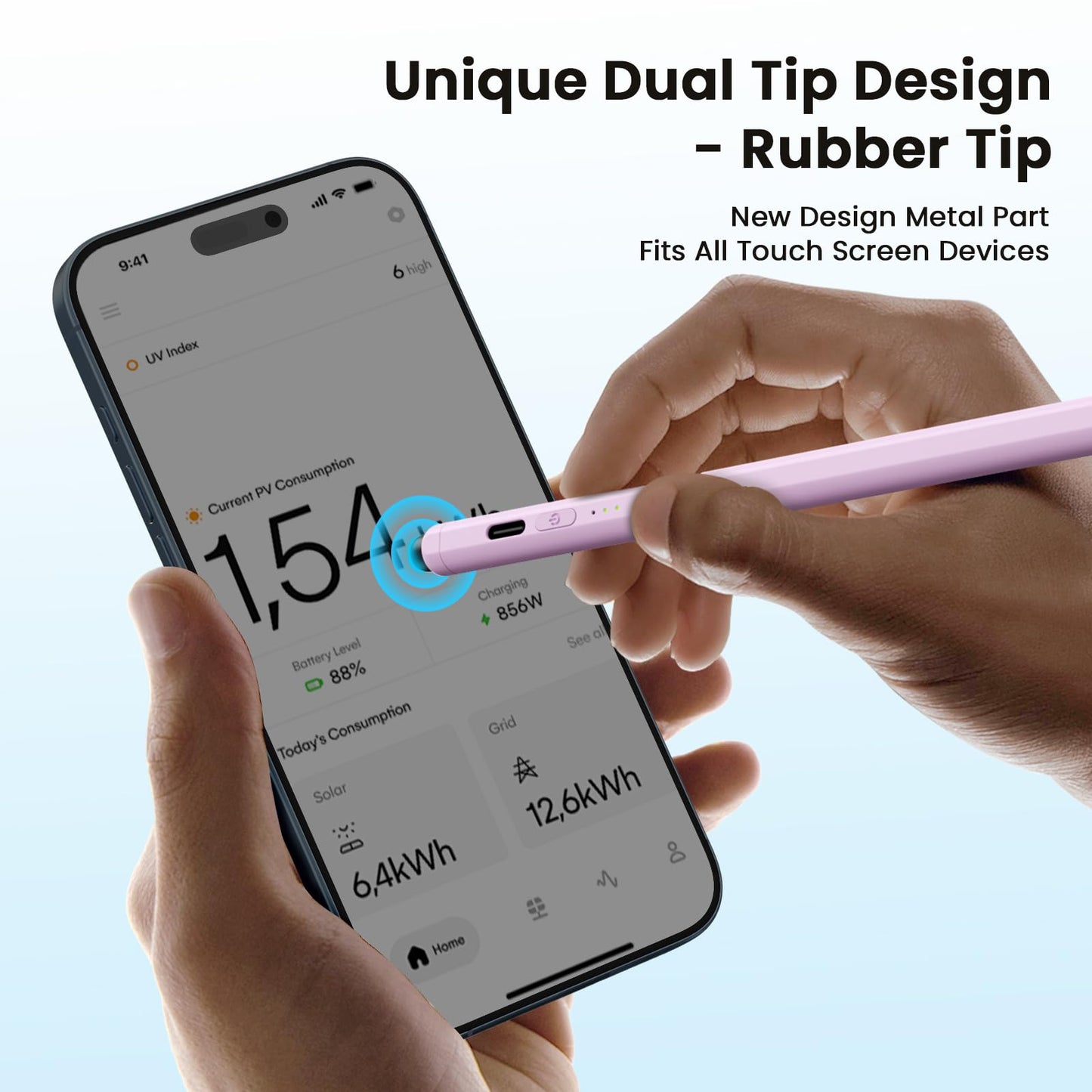 Hastraith Stylus Pen for iPad(2026-2018),13 mins Fast Charge Pencil with Tilt Sensitivity and Palm Rejection for iPad A16/10/9/8/7/6,Air 13"/11"/M3/M2/5/4/3,Pro 11"/13"/12.9"/M4/M2/M1,Mini 7/6/5,Lilac
