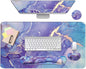 4-in-1 Large Mouse Pad, Keyboard Wrist Rest Pad & Wrist Support Mousepad Set, Extended Desk Pad Waterproof Desk Mat for Home Office Study Game