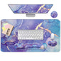 Large Keyboard Mouse Pad Set, Extended Mouse Pad+Keyboard Wrist Rest Support, Memory Foam Ergonomic Easy Typing, 4Pcs (35.4×15.7 in) Desk Pad Set for Home Office Study Game - Purple