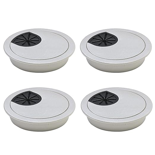 BOPOREAE 4 Pcs Desk Grommet 2-3/8" (60 mm), Desk Cord Hole Cover