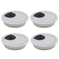 Desk Grommet 3-1/8" (80 mm), Desk Cord Hole Cover, Cable Grommet ABS Plastic, Desk Hole Grommet for Office and Home Table Cable, Detachable Cable Cord Organizer (Silver Sand 4 Pcs)
