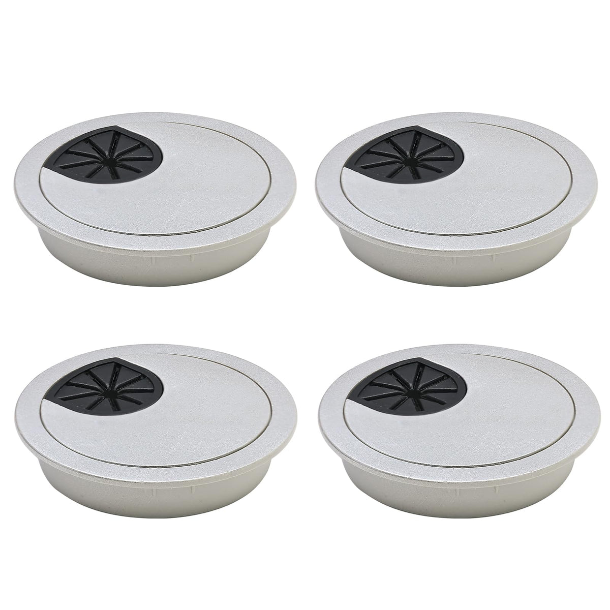 BOPOREAE Desk Grommet 1-3/8" (35 mm), Desk Cord Hole Cover, Cable Grommet ABS Plastic, Desk Hole Grommet for Office and Home Table Cable, Detachable Cable Cord Organizer (Light Grey 8 Pcs)