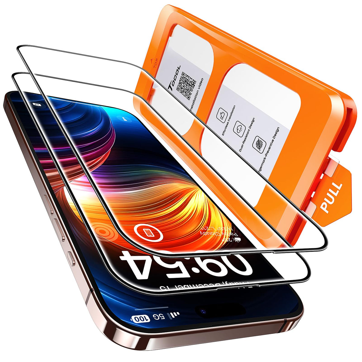 TOCOL for iPhone 16 Pro Privacy Screen Protector