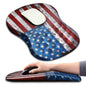 Hokafenle Ergonomic Mouse Pad Wrist Support with Massage Design, Wrist Rest Pain Relief Mousepad with Memory Foam&Non-Slip PU Base, Mouse Pads for Wireless Mouse & Desk (12x8 inch,Olive Green)