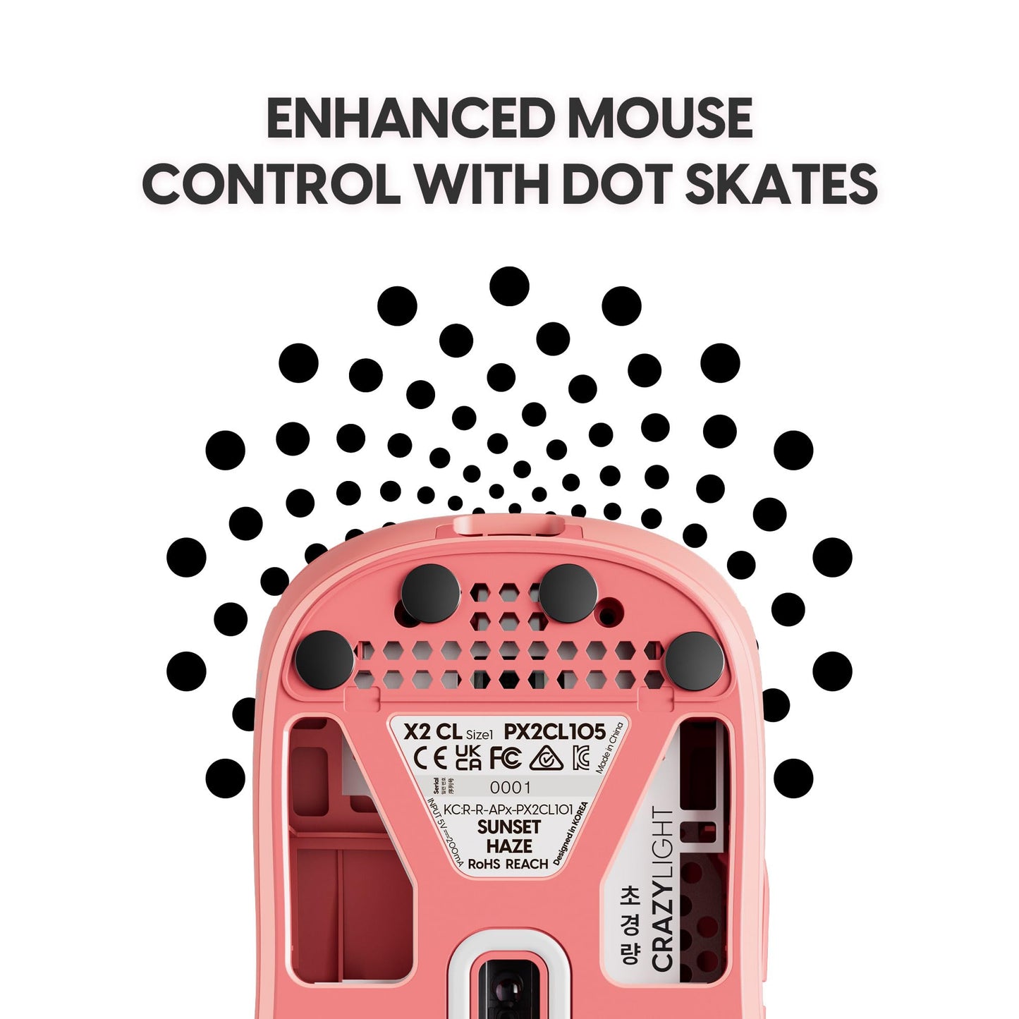 Pulsar Gaming Gears X2 Crazylight Wireless Gaming Mouse, Ultra Lightweight 1.23 oz (35g), Optical Switch, 32000 DPI, 750 IPS, XS-1 Sensor, 8k Compatible (Sunset Haze)