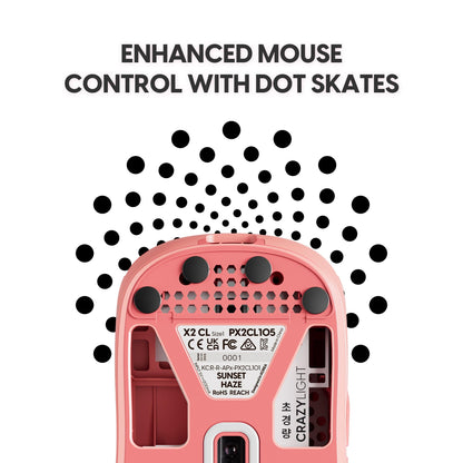 Pulsar Gaming Gears X2 Crazylight Wireless Gaming Mouse, Ultra Lightweight 1.23 oz (35g), Optical Switch, 32000 DPI, 750 IPS, XS-1 Sensor, 8k Compatible (Sunset Haze)