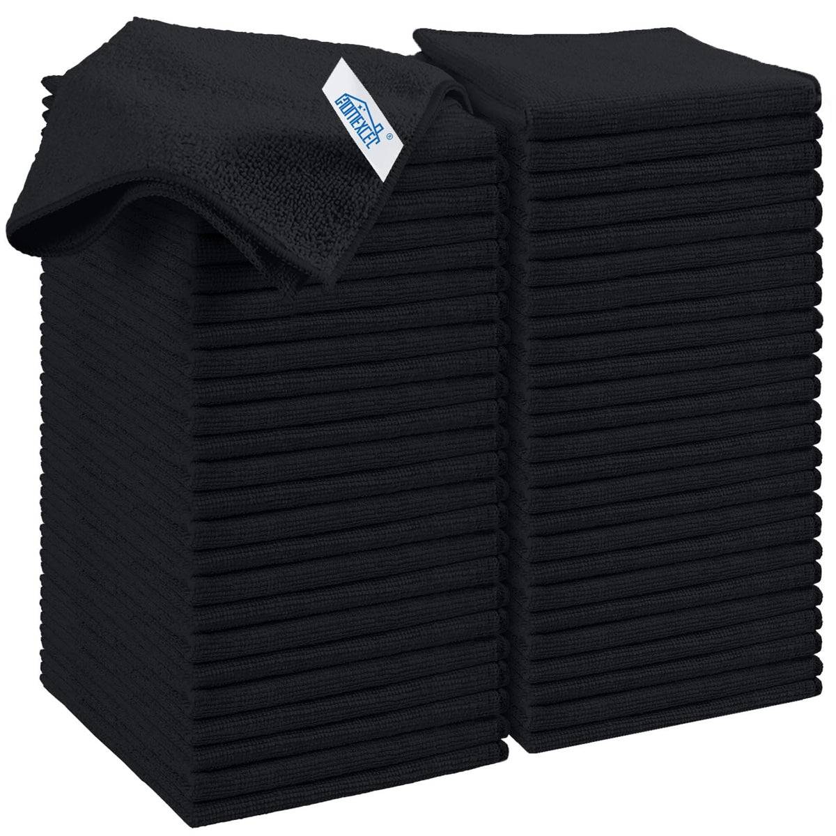 HOMEXCEL 100PK Microfiber Cleaning Cloth, Cleaning Rag for Home, 11.5x11.5