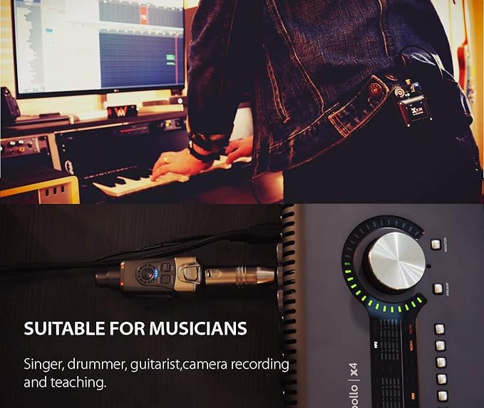 Xvive U4 Wireless in-Ear Monitor System Receiver Personal IEM for Studio, Band Rehearsal,Live Performance (U4 Receiver ONLY)