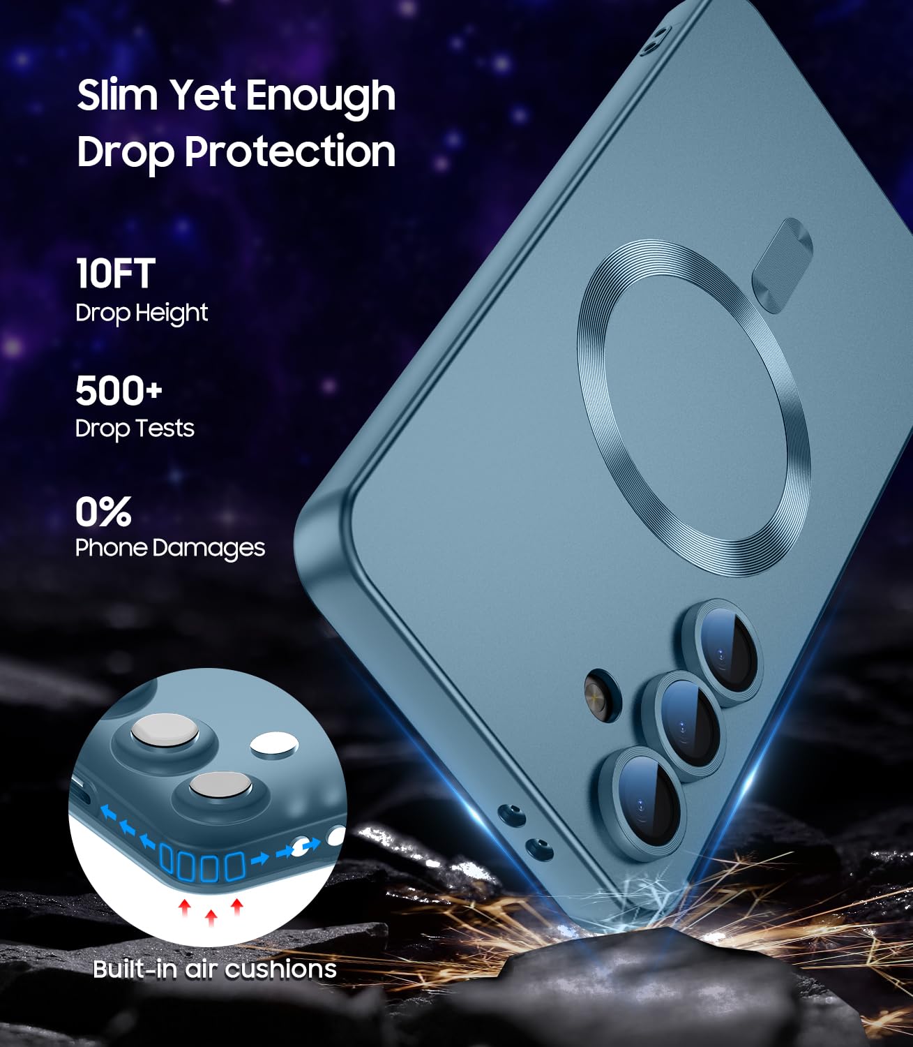 LEKEVO Magnetic for Samsung Galaxy S25 Plus Case [Compatible with MagSafe][Built-in Camera Lens Protector] Slim Soft Silicone Bumper Shockproof Metallic Luster Phone Shell (Green)