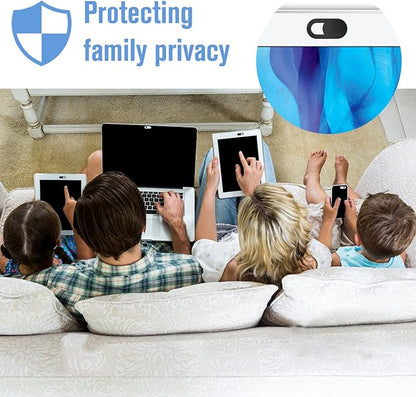 Laptop Camera Cover Slide, 8 Pack Ultra-Thin Webcam Cover, Compatible with MacBook, Laptop, PC, iMac, iPad, iPhone 6/7/8 Plus, 0.022in Thick Web Blocker, Protect Privacy and Security