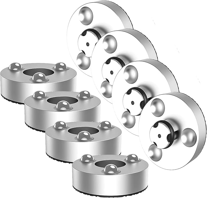 Audiocrast 4X HiFi Speaker Spike Pad Isolation Feet Stand Feet 40X23MM Shock Absorber with Stainless Steel Ball for Audio Speaker Subwoofer CD DVD Amplifier Turntable DAC