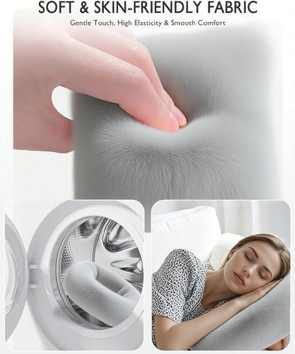 Tablet Pillow Stand, Compatible with 4.7"-12.9" Kindle, iPad, Phone/Tablet, Google, 360° Rotating Phone Holder for Bed, Detachable Bowl, Reading and Relaxation on Bed, Gray, Large (Faux Fur Pillow)