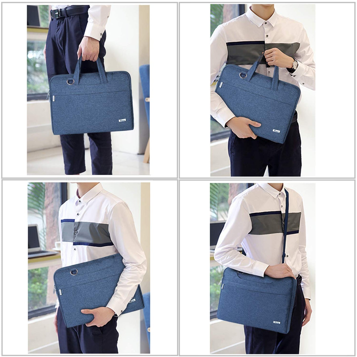 Voova 15.6-15 Inch Laptop Sleeve with Handle, MacBook Sleeve, Blue
