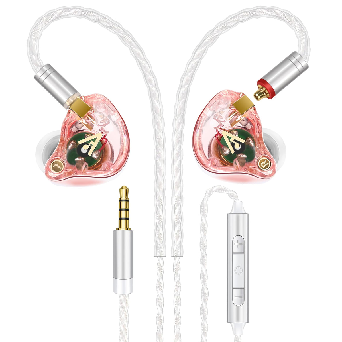 Audiovance Vibes 202 HiFi Wired Earbuds, IEM in-Ear Monitor Headphones