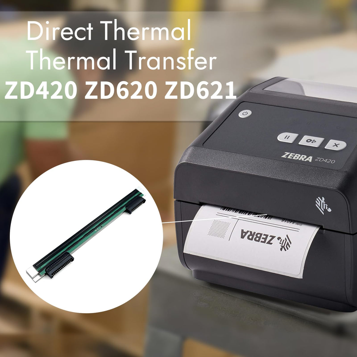 P1080383-415 New Printhead for Zebra ZD420 ZD620 ZD621 D/T-Series Thermal Desktop Printer PRINTHEAD Assy 203dpi P1080383-226