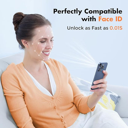 UNBREAKcable 3-Pack Screen Protector for iPhone 15 Pro Max, Double Shatterproof Tempered Glass [Easy Installation Frame] [HD Clear] [9H Hardness] [Full Coverage] for iPhone 6.7 inch