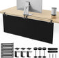 No Drill Under Desk Cable Management and Privacy Panel 2 in 1 | Modesty Panel with Cord Organizer |Felt Standing Desk Back Skirt for Office,Home(47.2")