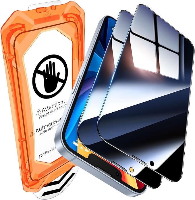 UniqueMe 2 Packs for iPhone 16 Pro Privacy Screen Protector