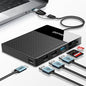 YOTUO Portable 750GB Docking Station External Hard Drive, USB C Multiport Hub HDD 7-in-1, USB 3.0, SD/TF Card Reader, for Windows, Mac, Android, TV, Phone, Laptop, Desktop
