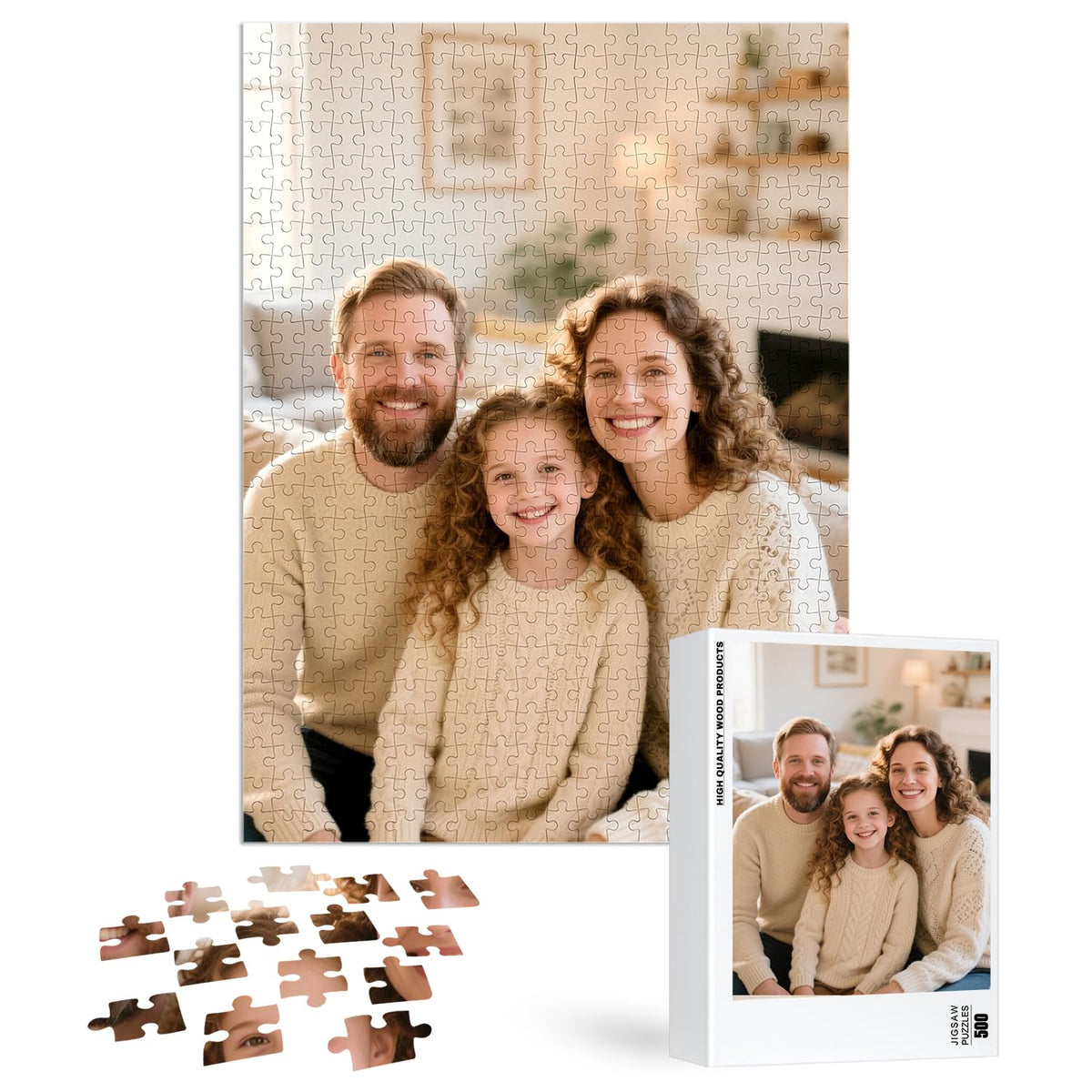 EGUEGU Custom Puzzle, Personalized Jigsaw Wood Puzzle with Photo for Adult