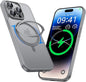 MAGIC JOHN 360° Rotatable Magnetic Invisible Stand for iPhone 15 Pro Case [Camera Control Button] [Compatible with MagSafe] 16FT Shockproof for iPhone 15 Pro Case with Kickstand, Gray