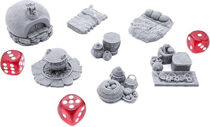 EnderToys Forest Ranger Furnishings by Printable Scenery, 3D Printed Tabletop RPG Scenery and Wargame Terrain 28mm Miniatures