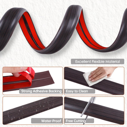 EYAYEN Floor Cord Cover for Wires on Floor Self Adhesive Cord Hider