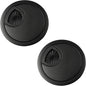 Desk Grommet for Wire Organizer,PC Computer Desk Plastic Grommet Cord, Tidy Cable Hole Cover Organizers,2 Pack (53mm, Black)