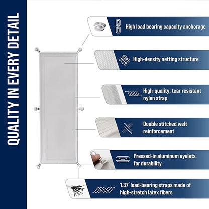 Cable Management net - Under Desk Wire Management - Flexible Under Desk Cable Management Tray White