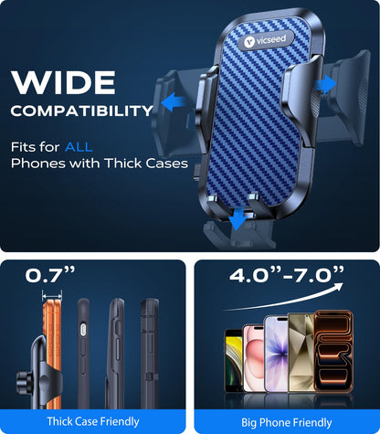 VICSEED Upgraded [Racing-Grade Steady] Phone Holders for Your Car Dark Blue
