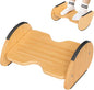 Amazer Bamboo Foot Rest for Under Desk at Work, 2-in-1 Reversible Rocking Footrest Adjustable Foot Stool, Ergonomic Footrest for Under Gaming Desk, Feet Support Leg Footstools for Home Office