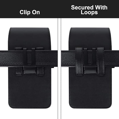 BECPLT for iPhone 15 Pro Max 15 Plus 14 Pro Max 13 Pro Max 12 Pro Max Holster Black Mobile Phone Belt Pouch Holster Cover Belt Clip Case Pouch for Samsung Galaxy S24+ S23+ S23+ S22+ S23 FE S21 FE 5G