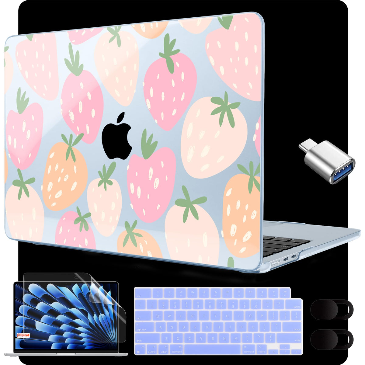 MEEgoodo for M5/M4/M3/M2 MacBook Air 15 inch Case 2026 2025 2024 2023, Case Fit Model (A3448/A3241/A3114/A2941) for MacBook Air 15.3 inch, Gold Flowers Lilies