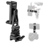 NEEWER Metal Phone Tripod Mount with Cold Shoe NATO Clamp Compatible with DJI RS5 RS4 RS3 Pro RS2 RSC2 Gimbal Stabilizer, 180° Tilt Phone Clip Holder Compatible with iPhone 15 Pro Camera Cage, GA010