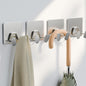 Adhesive Shower Hooks for Inside - Extra Sticky Razor Holder, White 4 Pack