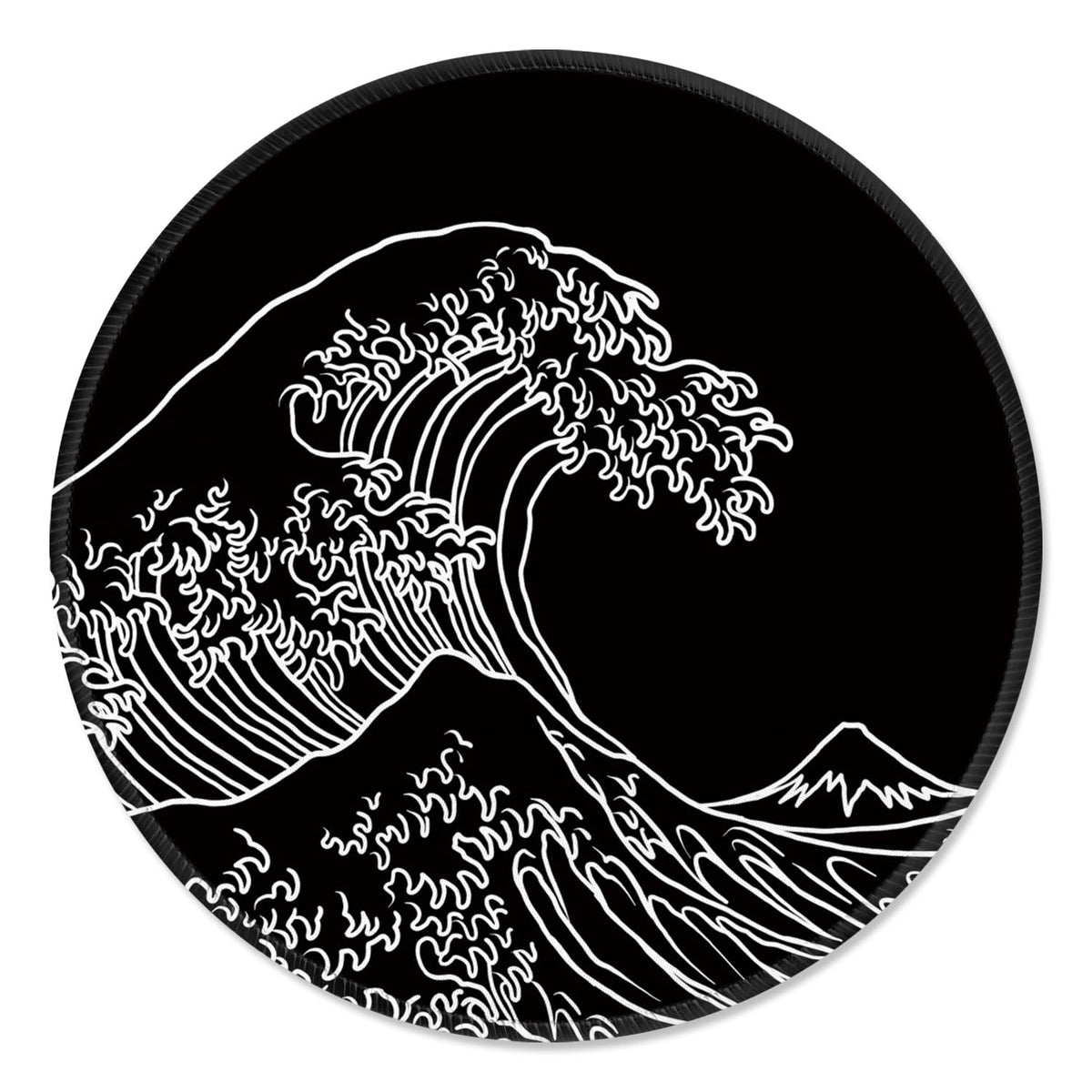 ITNRSIIET Round Mouse Pad with Stitched Edge Premium-Textured Waterproof Non-Slip Rubber Base Desktop Protection Mat Diameter 8.7 inches, Rose Gold Marbling