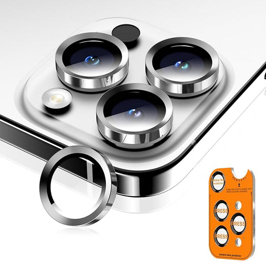 Wumigoo Camera Lens Protector for iPhone 15 Pro Max/15 Pro- White Titanium