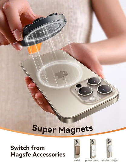 JOYROOM Magnetic Suction Cup Phone Mount, Silicone Suction Phone Case Holder, Magsafe Octo Cup Buddy Phone Grip Mount for Hands-Free Selfies/Call/Video/Meeting/Shower/Mirror for TikTok Creator