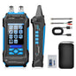 10 in 1 Network Cable Tester with 7 Wavelengths OPM 10Km/10mW VFL 600M Measurable Length 100 Records Tool Kit for CAT5 CAT6 Telephone Ethernet RJ11 RJ45 PoE Wire Tracer NCV, Blue