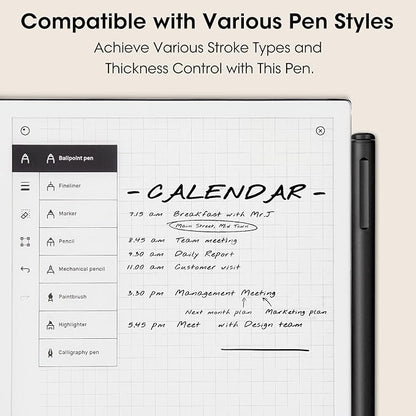 Magnetic Stylus for Remarkable 2 Pen with Eraser, EMR Digital Stylus for Remarkable Replacement Pen Marker Plus, Digital 2 Stylus Alternative Marker Plus for Wacom/Kindle Scribe/BOOX/EMR Devices