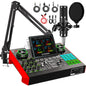 CryoSurf G10 Podcast Equipment Bundle with 3.5mm Condenser Microphone for Pc/Phone Live Streaming Singing Gaming, Podcast Microphone Bundle with Live Sound Board Audio Mixer Denoise,DJ Sets