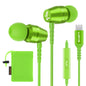 LUDOS OMNITONE Wired Earbuds in-Ear Headphones, 5 Year Warranty, Earphones with Microphone, 3.5 mm Jack Corded Ear Buds, Videoconference for iPhone, Samsung, Laptop, Kids, School Students - Red